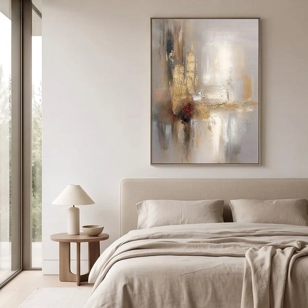 Neutral Gold Abstract Wall Art – 3