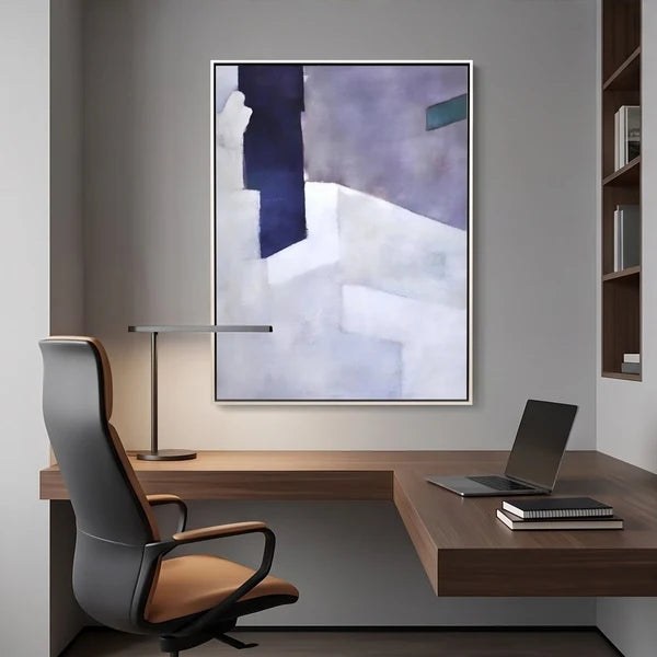 Purple Geometric Abstract Wall Art – 2