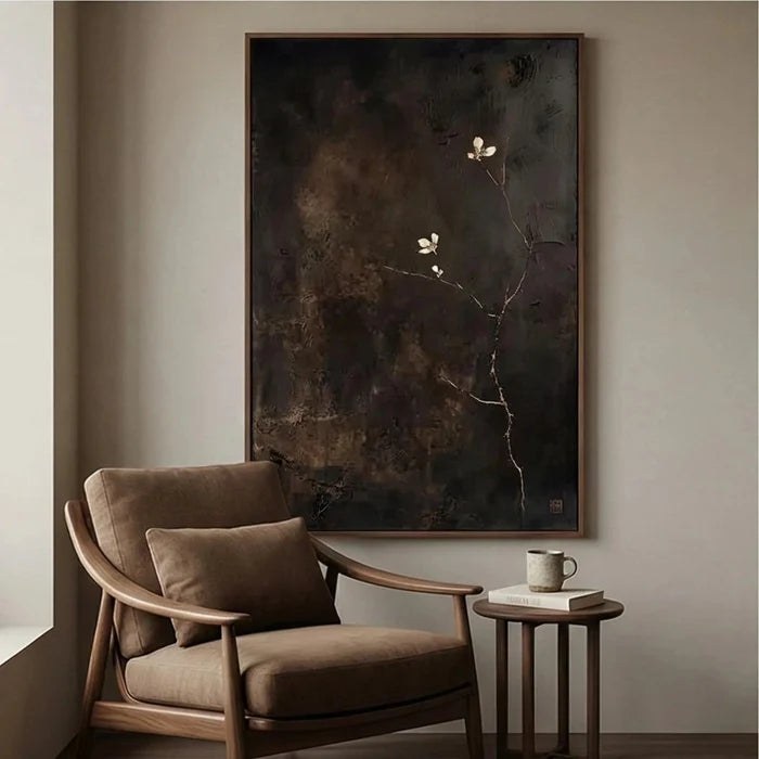 Textured Minimalist Floral Wall Art – 5