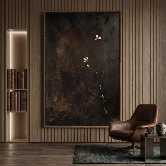 Textured Minimalist Floral Wall Art – 9