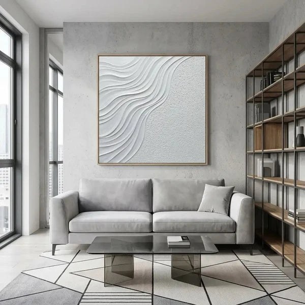 White Textured Wall Art – 4