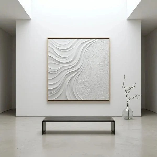 White Textured Wall Art – 5