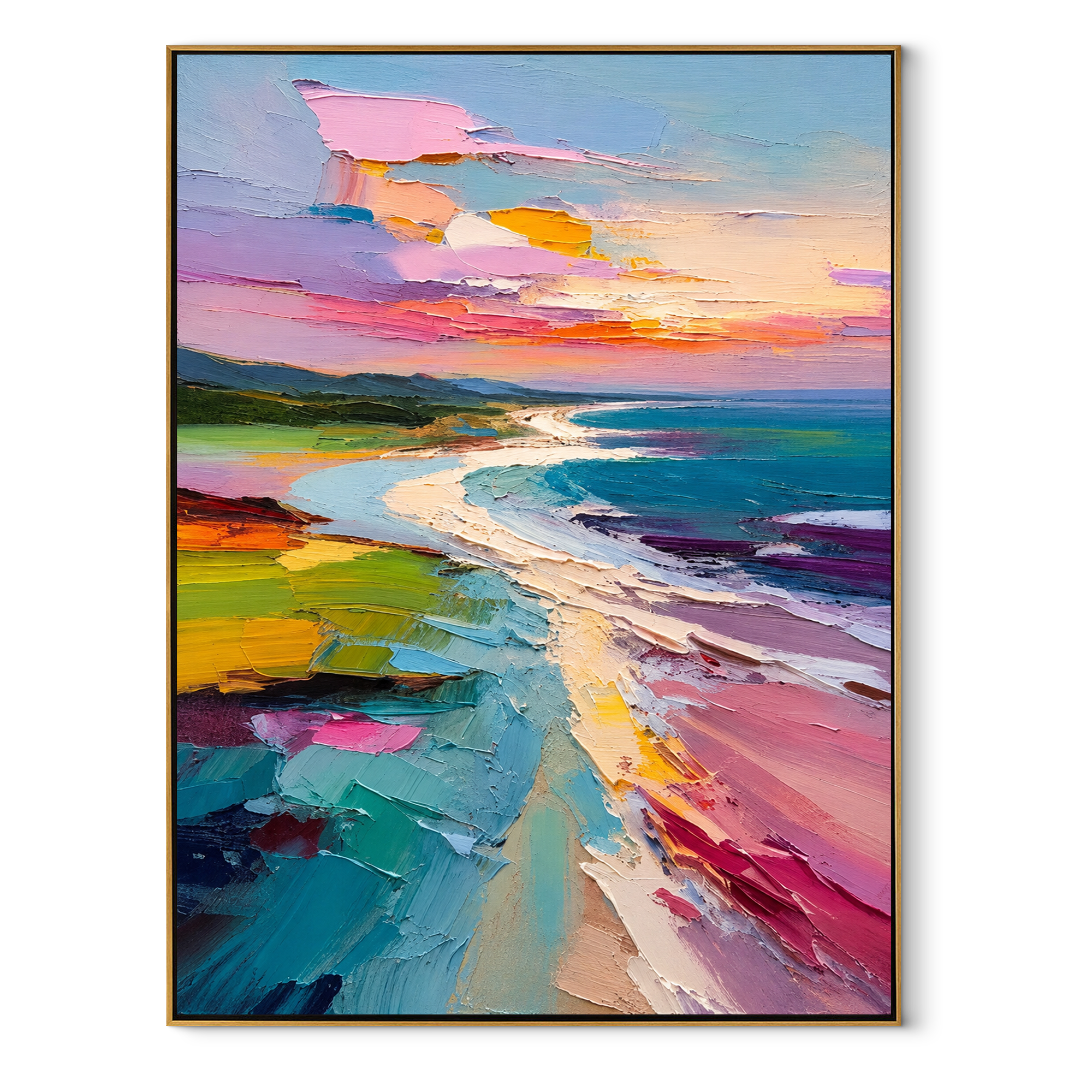 Pastel Shoreline Unfolding – 2