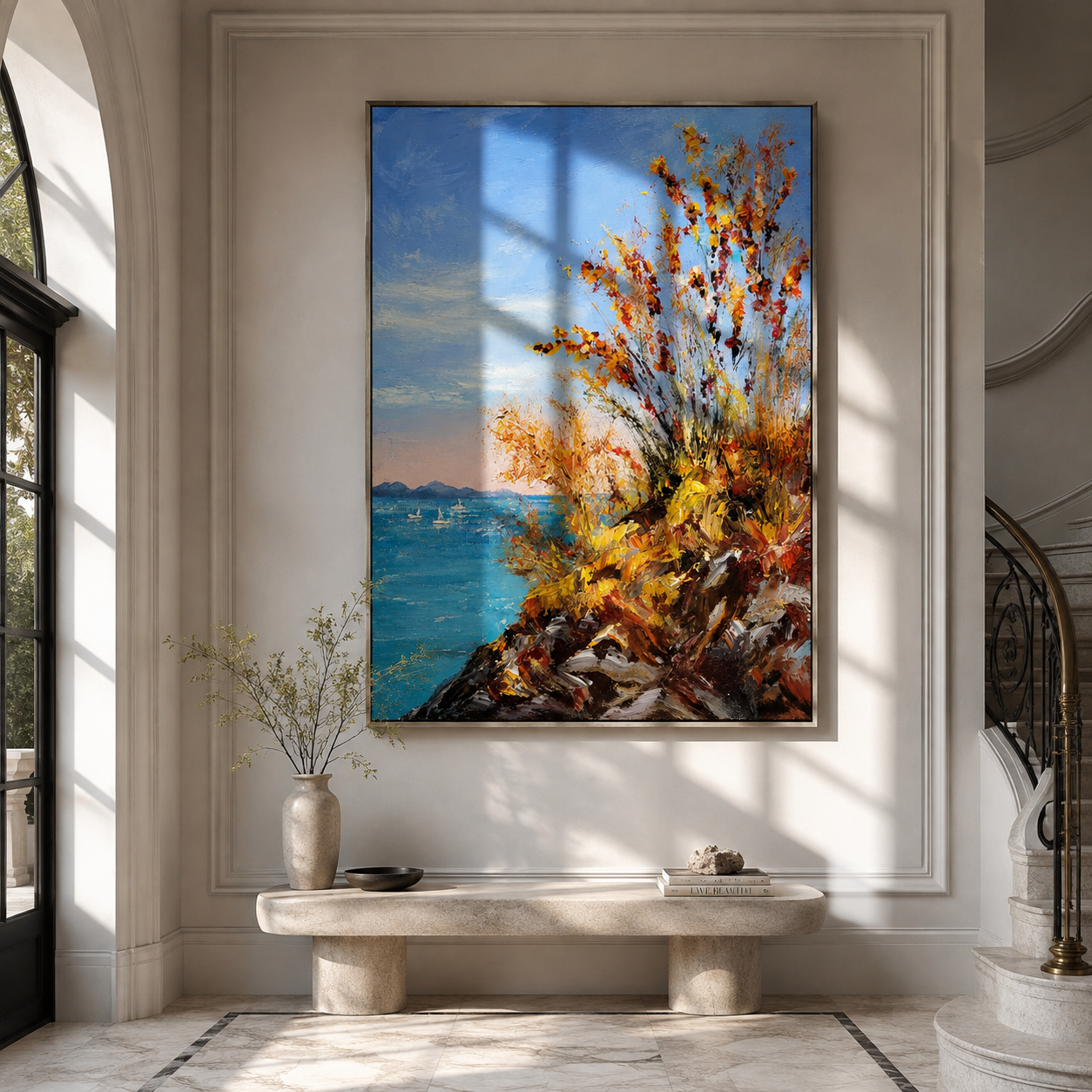 Autumn Cliffs Above Blue – 3
