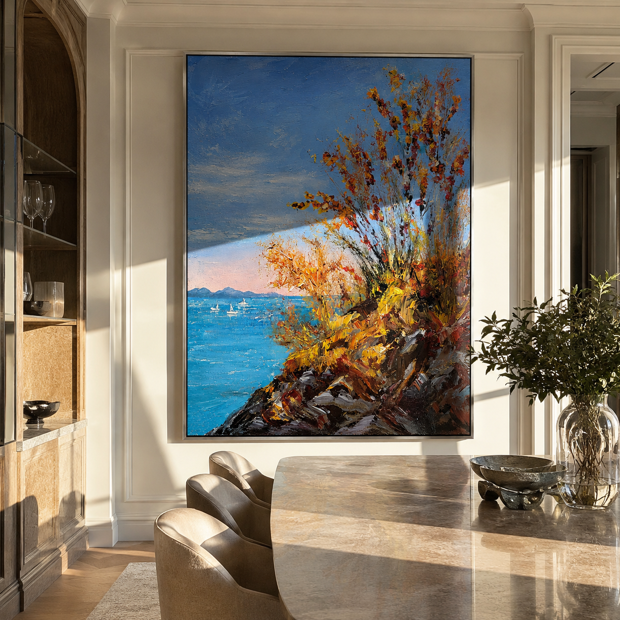 Autumn Cliffs Above Blue – 4