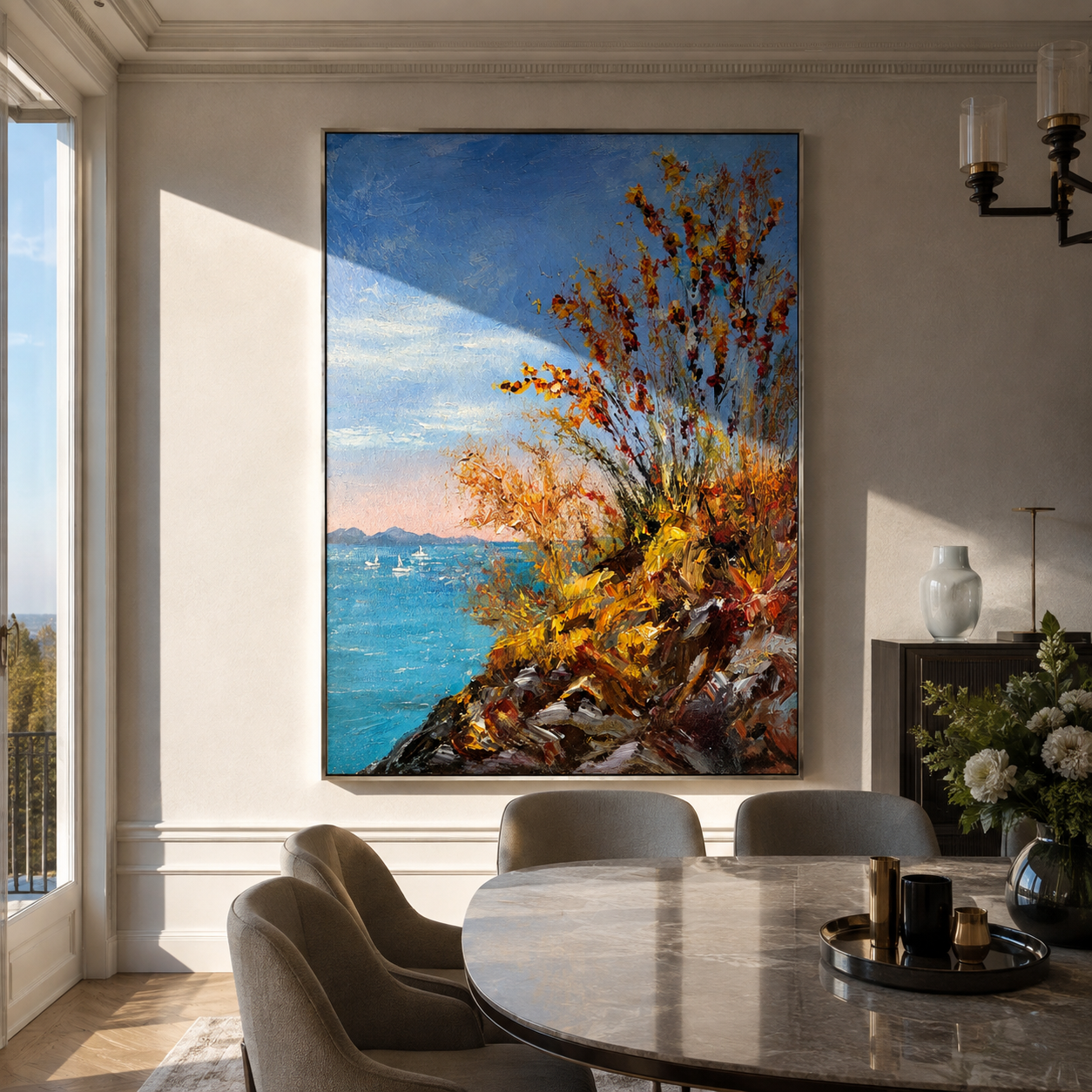 Autumn Cliffs Above Blue – 5