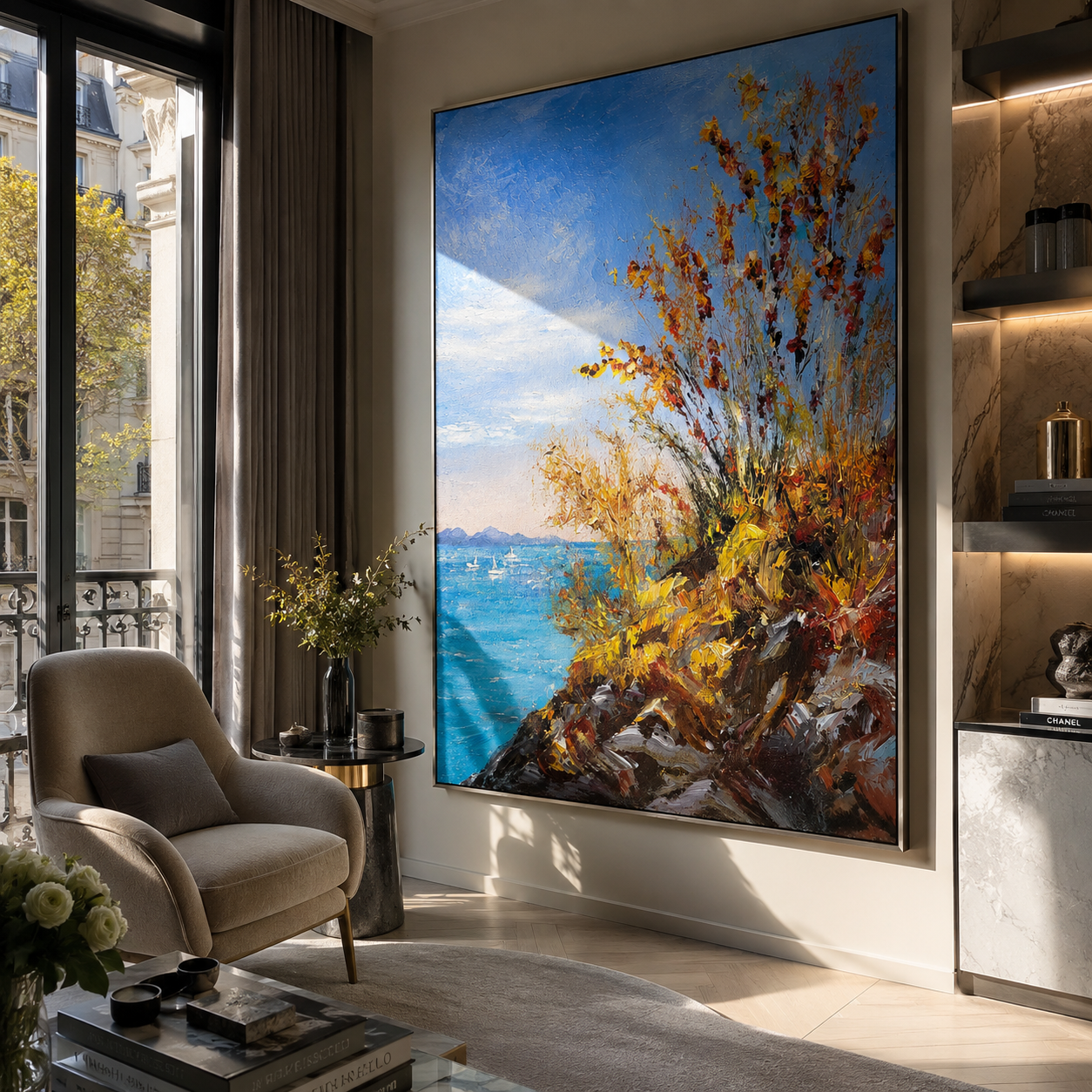 Autumn Cliffs Above Blue – 6