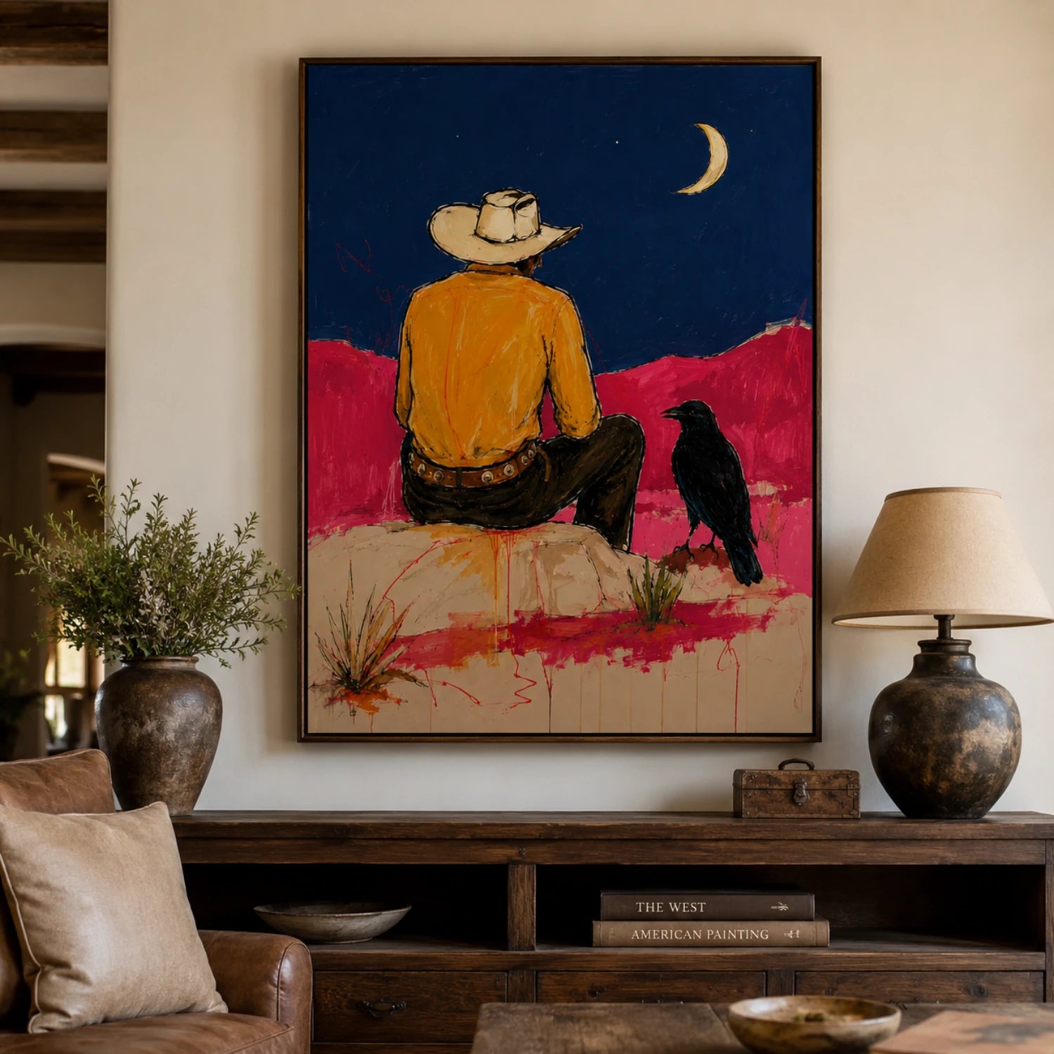 Lunar Vigil Over the Painted West