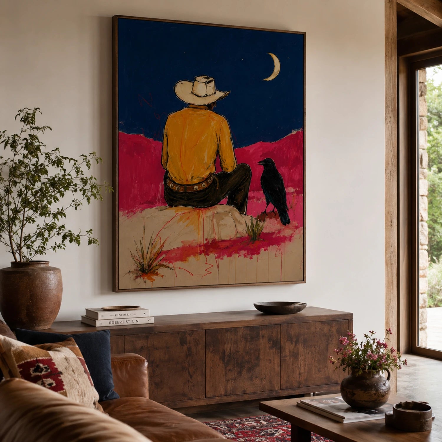 Lunar Vigil Over the Painted West – 4