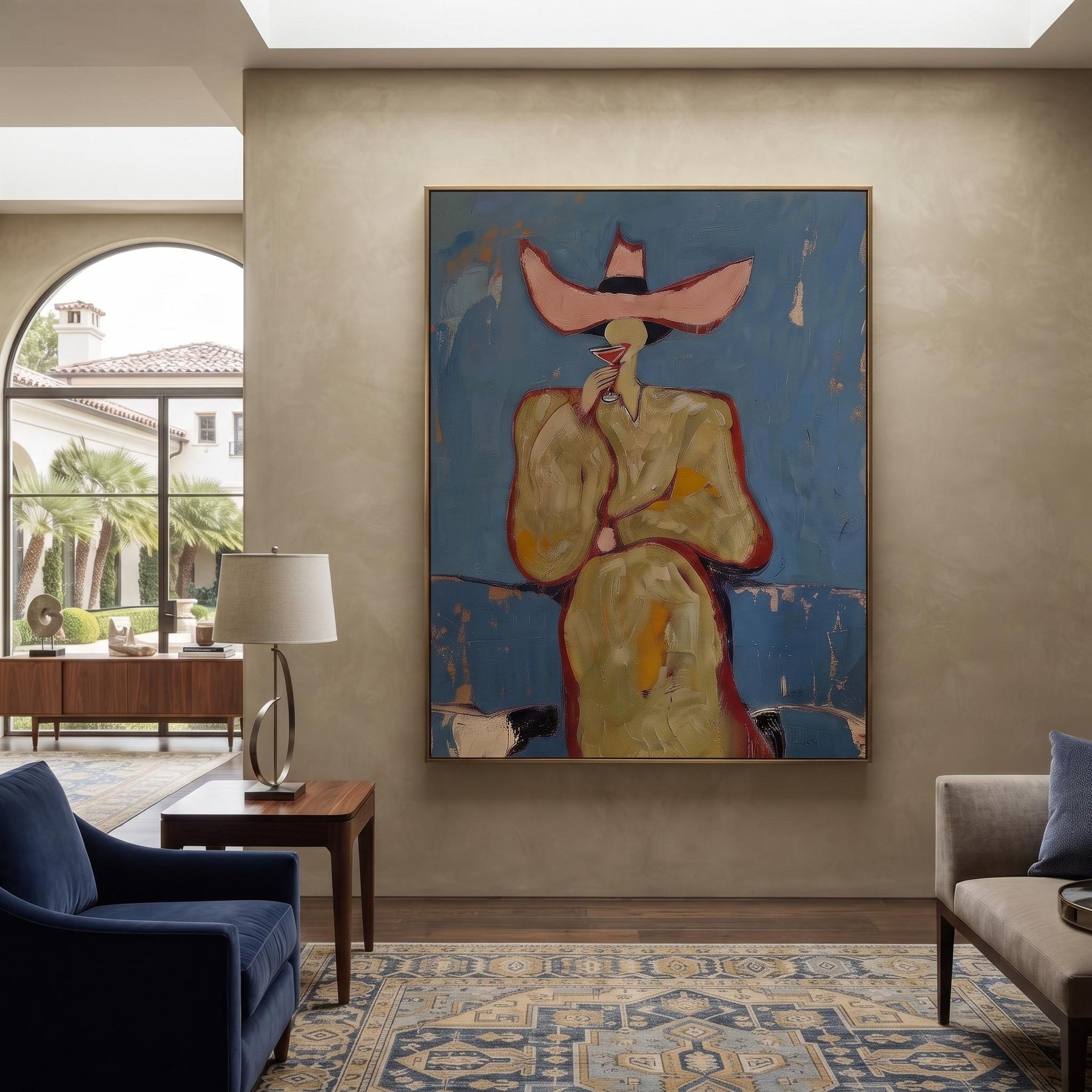 Pink cowboy hat woman drinking cocktail – 4