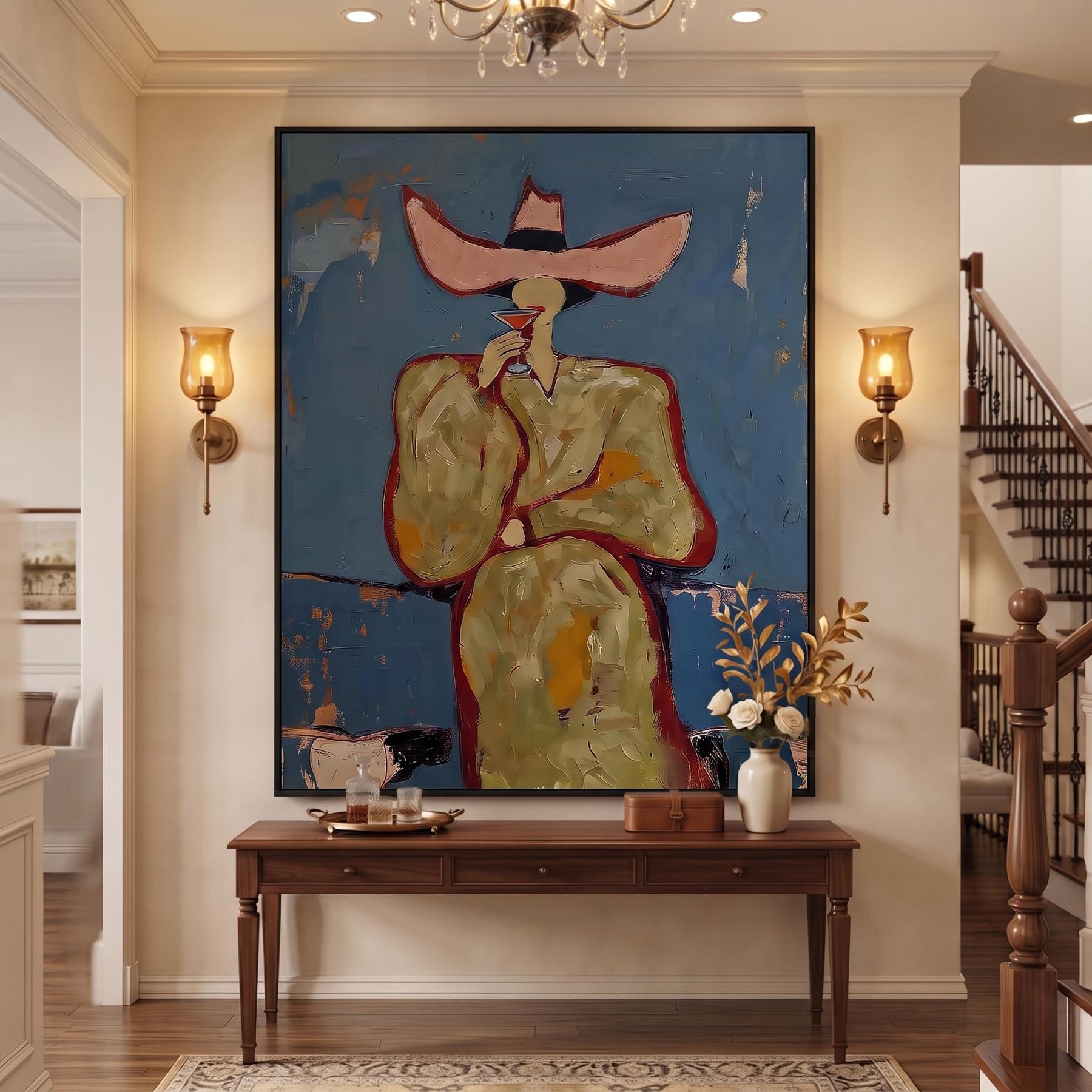 Pink cowboy hat woman drinking cocktail – 5