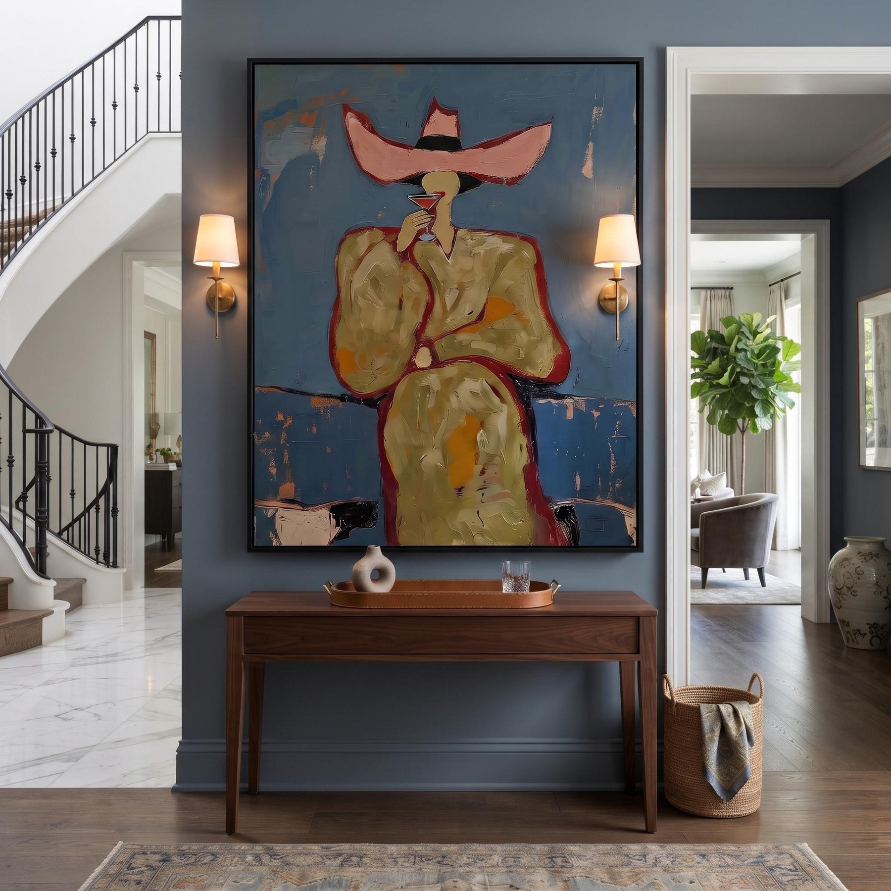 Pink cowboy hat woman drinking cocktail – 7