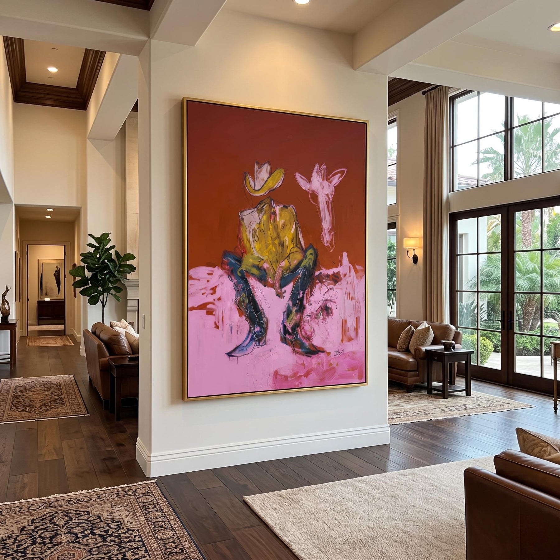 Squatting faceless cowboy – 4
