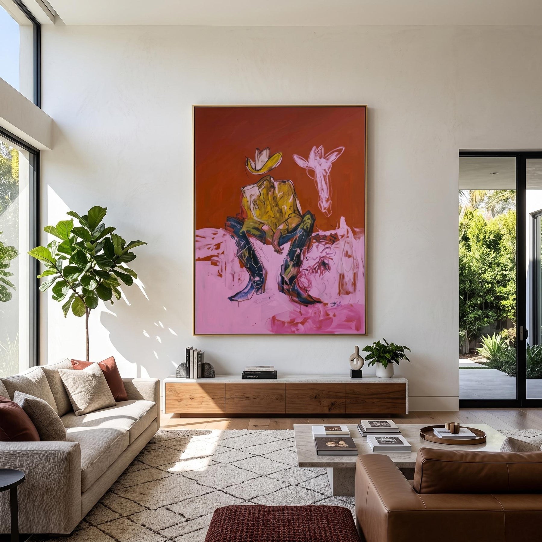 Squatting faceless cowboy – 8