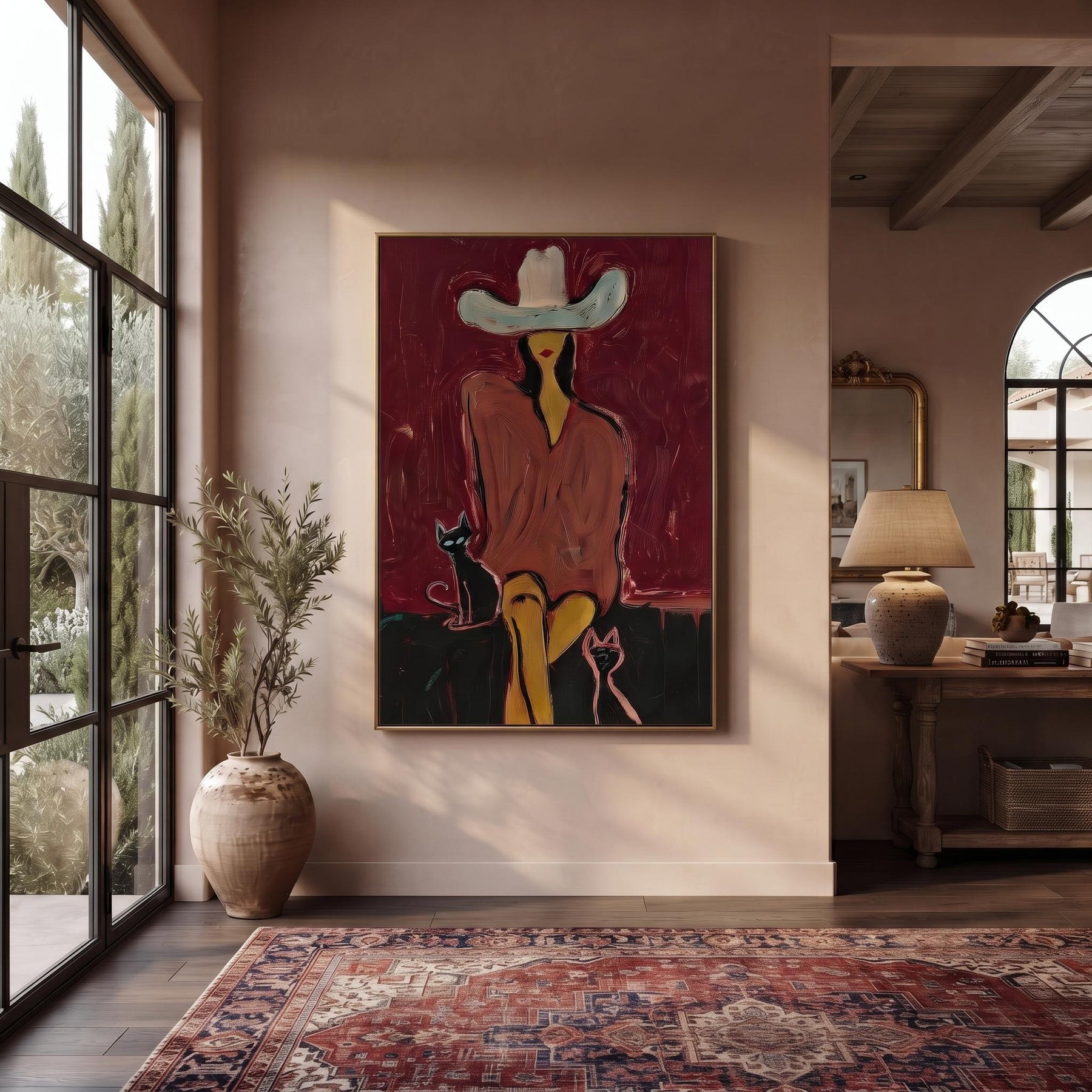 Western Woman and Cat – 7