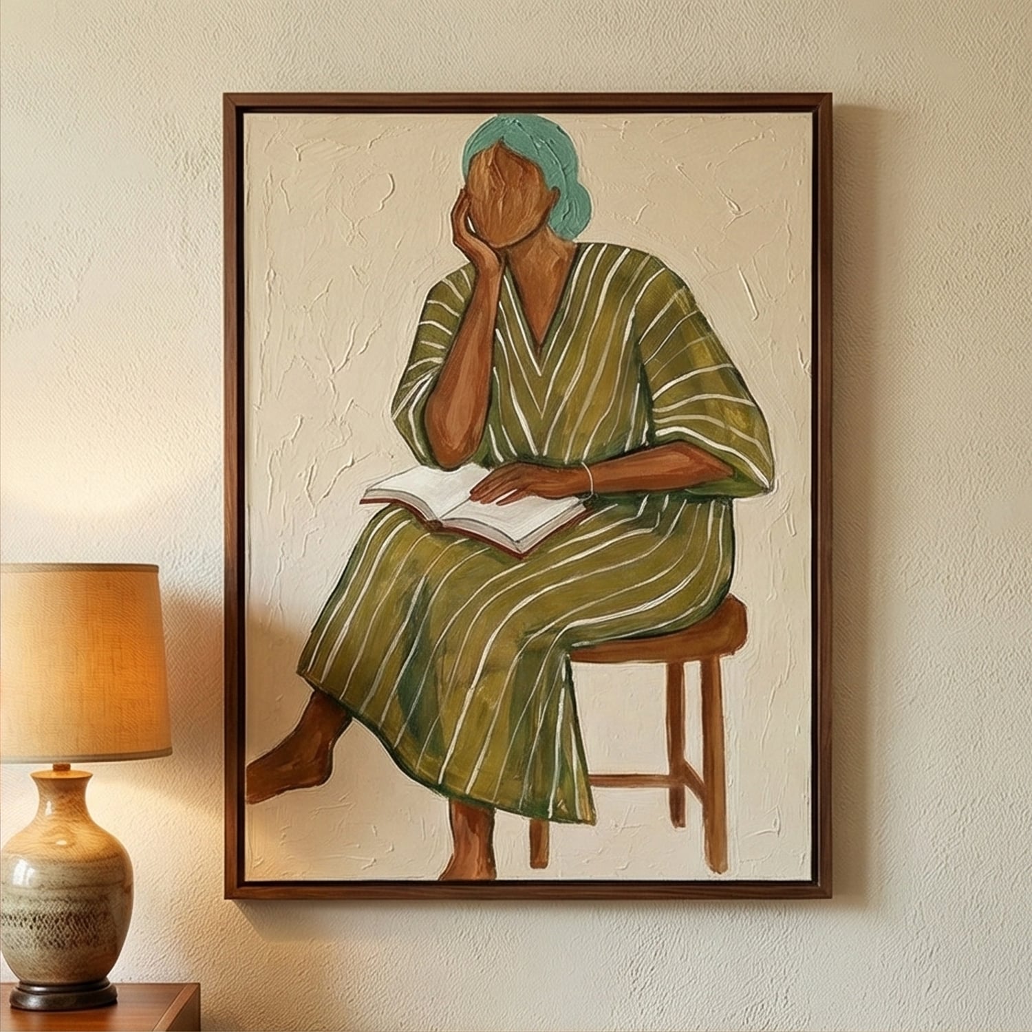 Cozy-Green Striped Reader