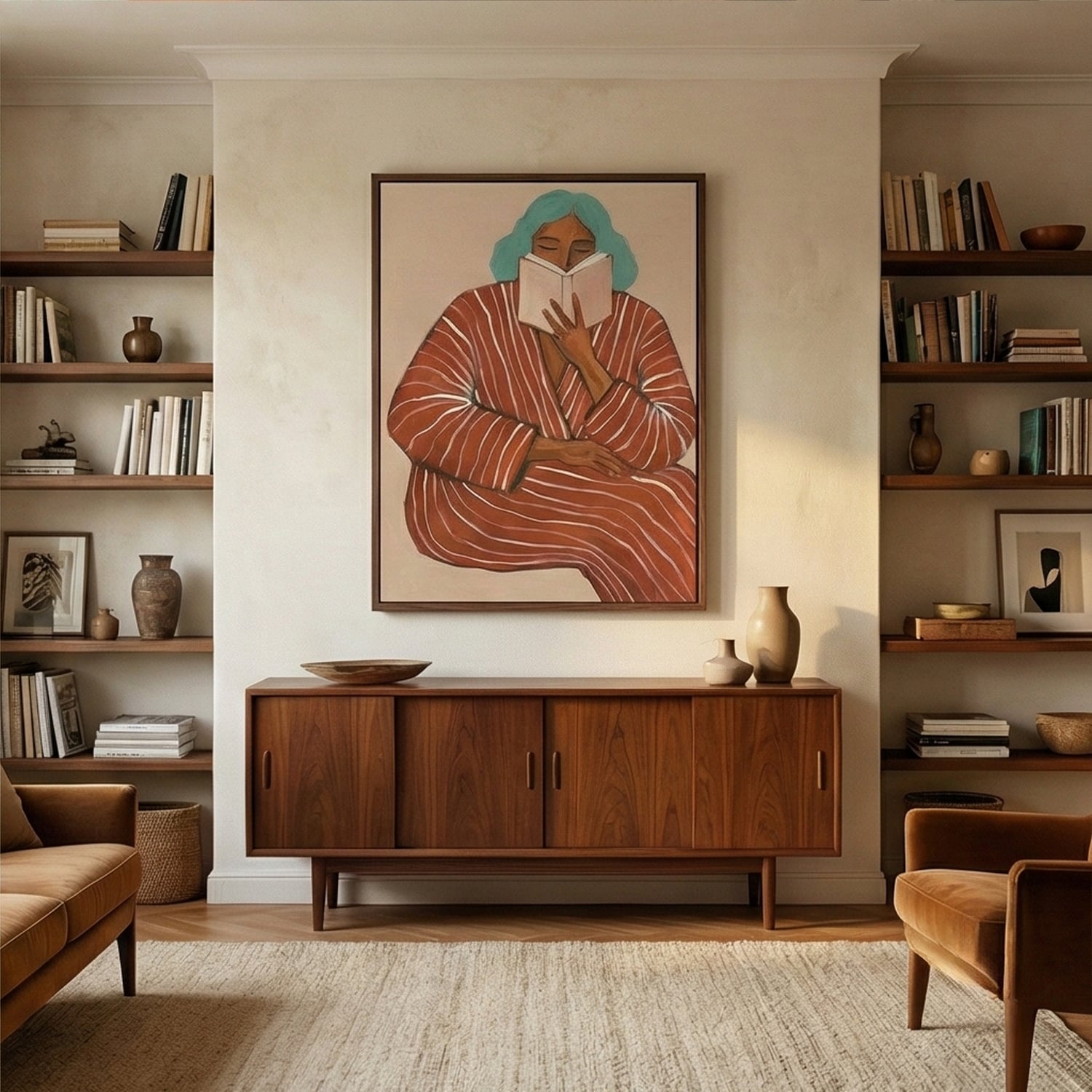 Cozy-Striped Reader