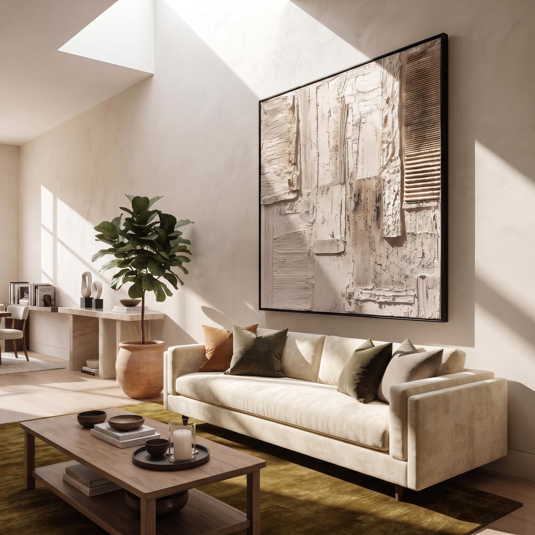 Cream 3D Abstract Wall Art – 2