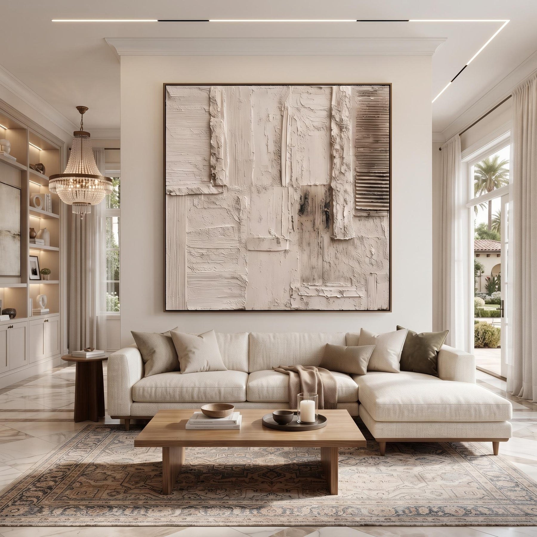 Cream 3D Abstract Wall Art – 3
