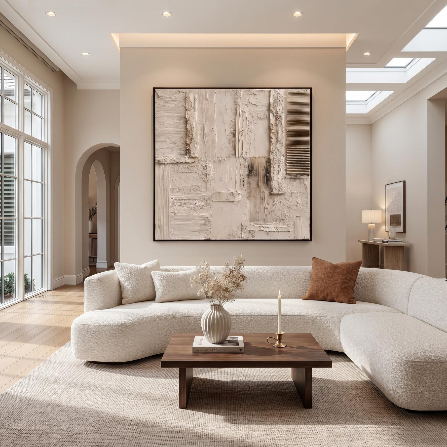 Cream 3D Abstract Wall Art – 6