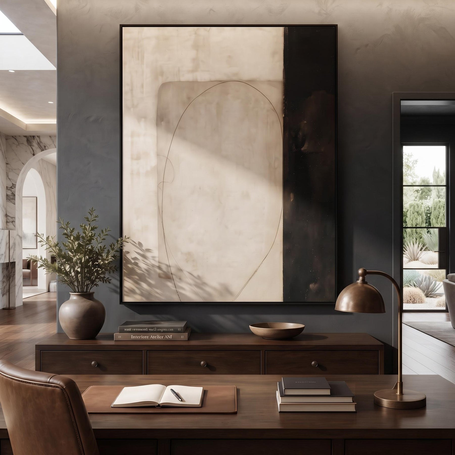 Earth‑Tone Minimalist Abstract Wall Art