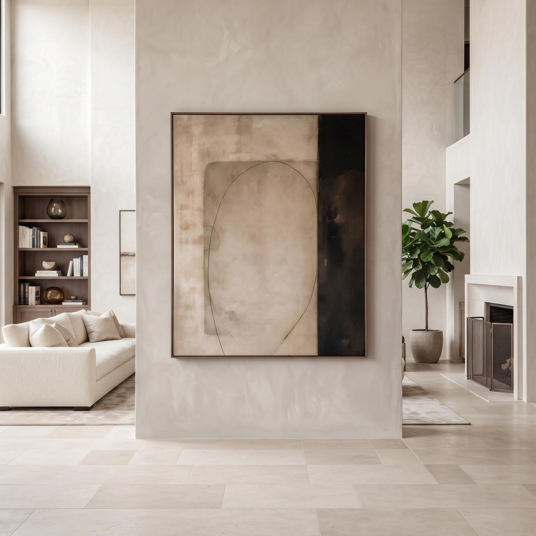 Earth‑Tone Minimalist Abstract Wall Art – 4