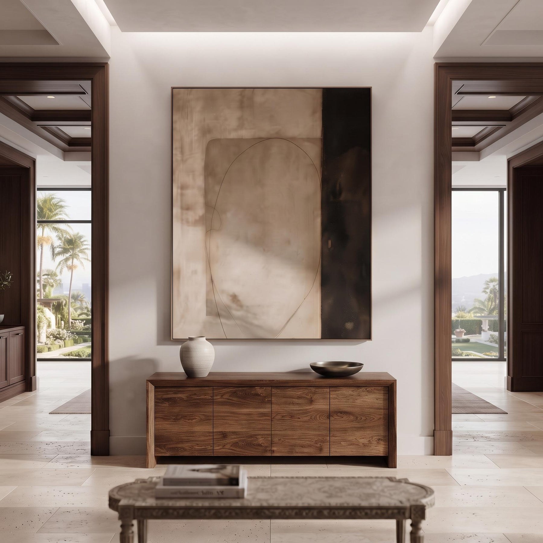 Earth‑Tone Minimalist Abstract Wall Art – 7