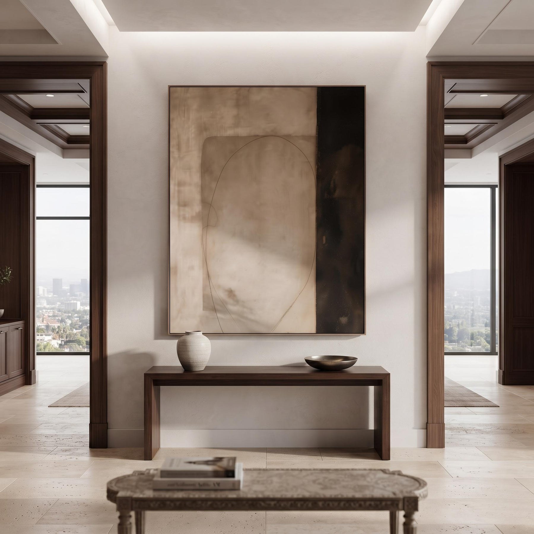 Earth‑Tone Minimalist Abstract Wall Art – 8