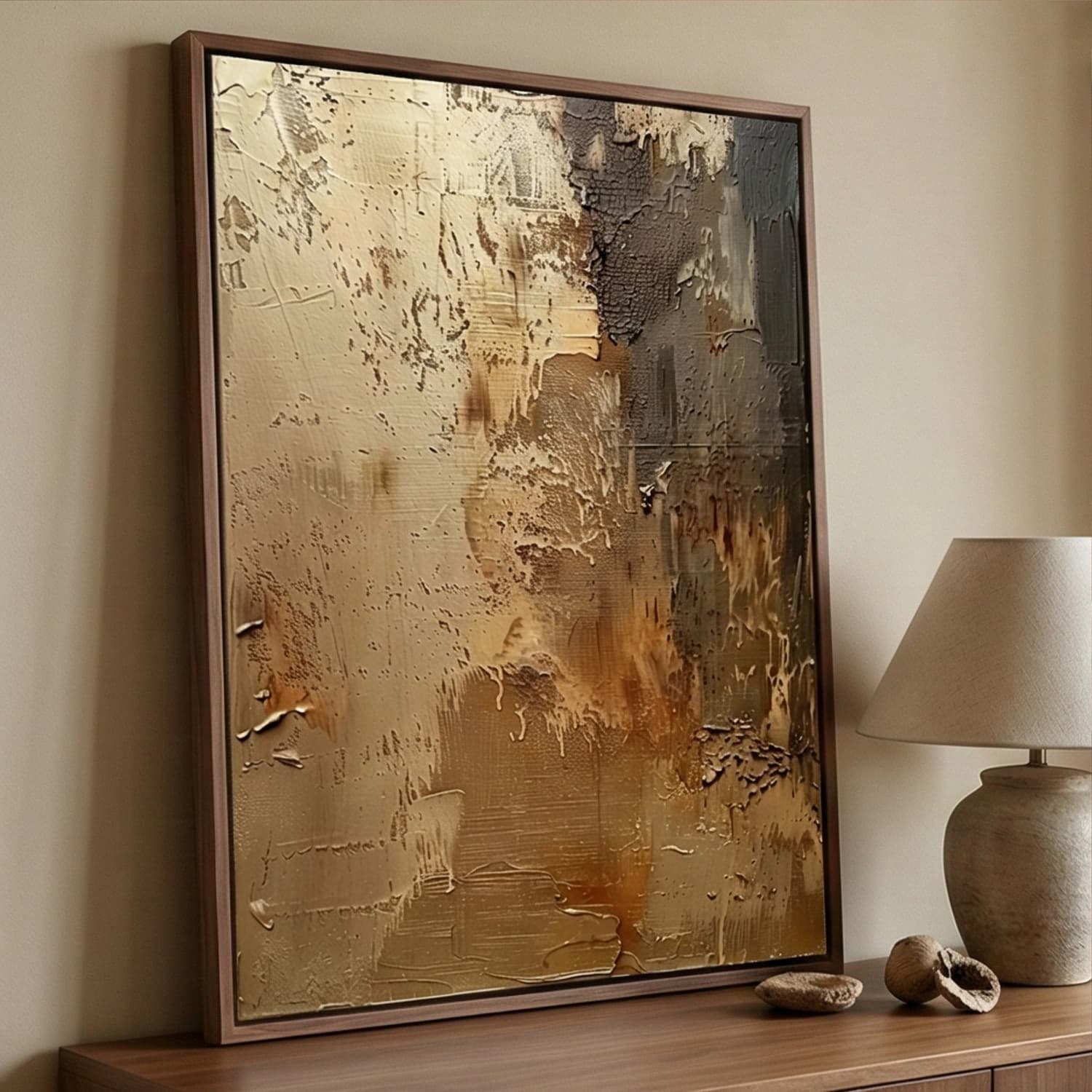 Golden Texture Flow – 2