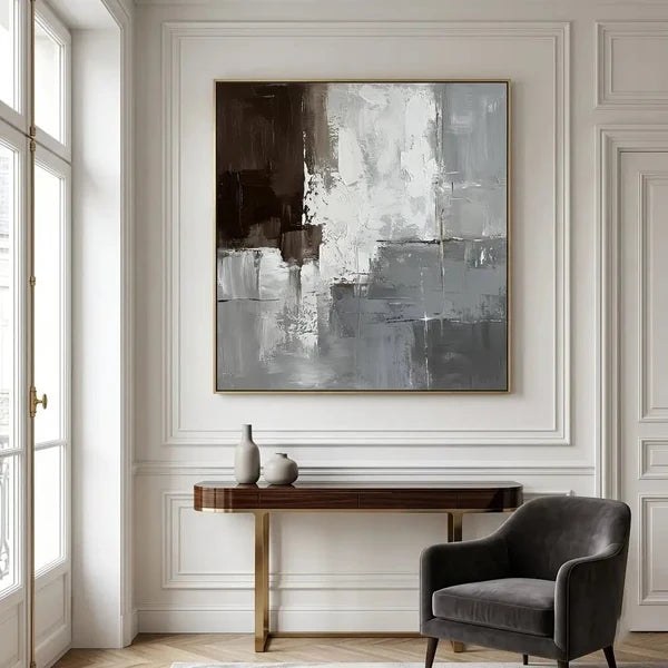 Grey Neutral Abstract Wall Art – 4