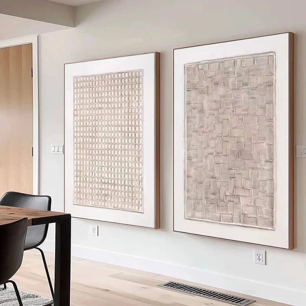 Neutral Abstract Canvas Set