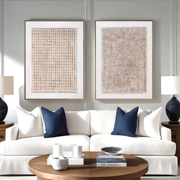Neutral Abstract Canvas Set – 4