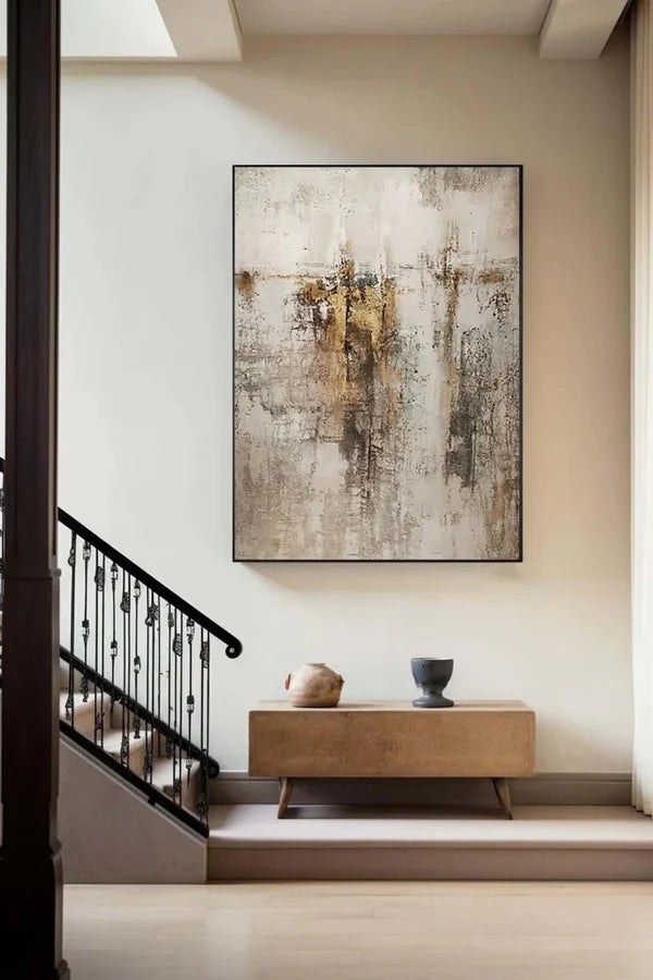 Neutral Abstract Gold Wall Art – 4