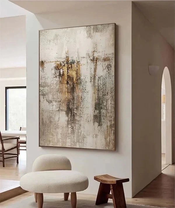 Neutral Abstract Gold Wall Art – 5