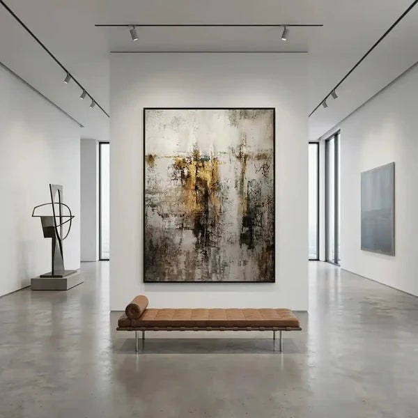 Neutral Abstract Gold Wall Art – 6