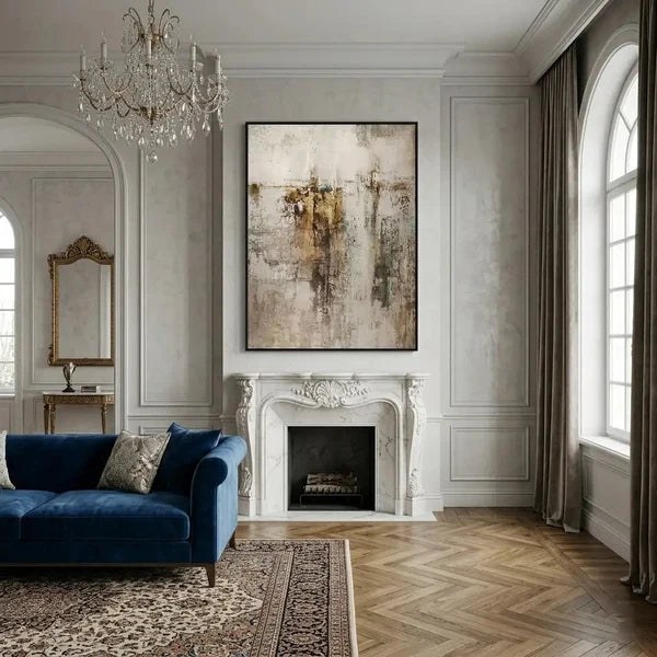 Neutral Abstract Gold Wall Art – 7