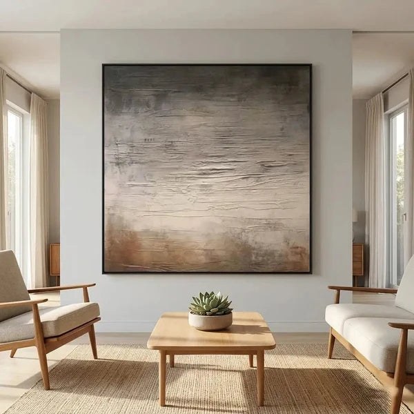 Neutral Textured Abstract Wall Art – 2