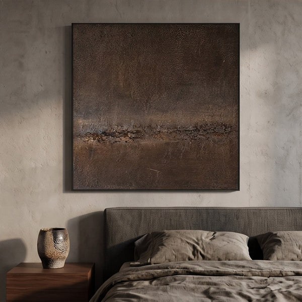 Textured Brown Abstract Landscape Wall Art – 3