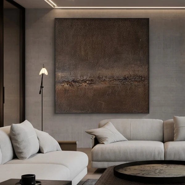 Textured Brown Abstract Landscape Wall Art – 4