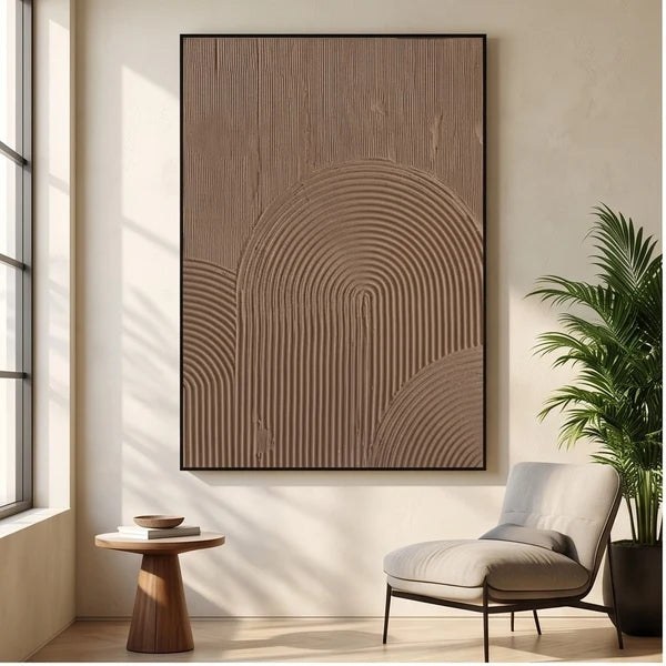 Textured Geometric Abstract Wall Art